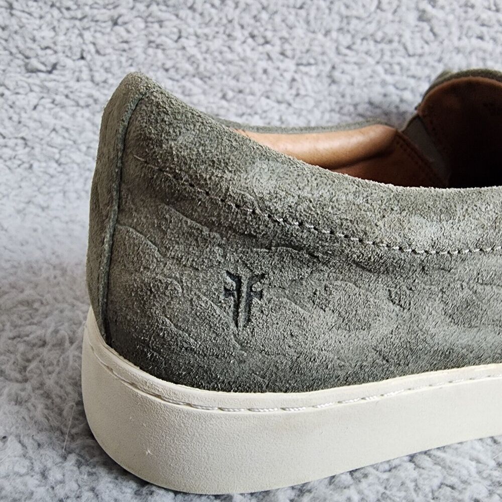 FRYE Womens LENA SHOES/SNEAKERS Slip On Leather Lined Green Leopard Print Sz 6M